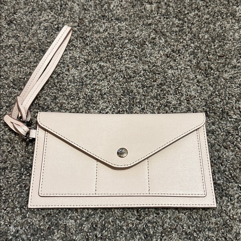 Dooney & Bourke Saffiano Leather bag & Wristlet in Blush Ashby One spot in photo - Picture 3 of 13